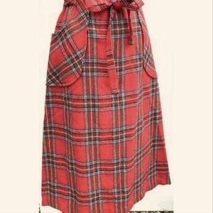 VINTAGE Mr. Stanley plaid wool wrap skirt